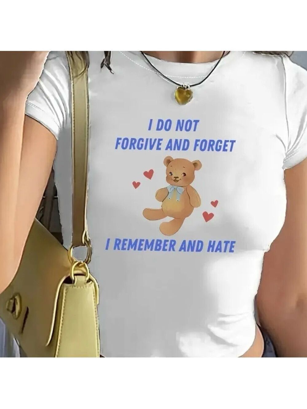 No Forgiveness Graphic T-Shirt - I Remember And Hate Bear